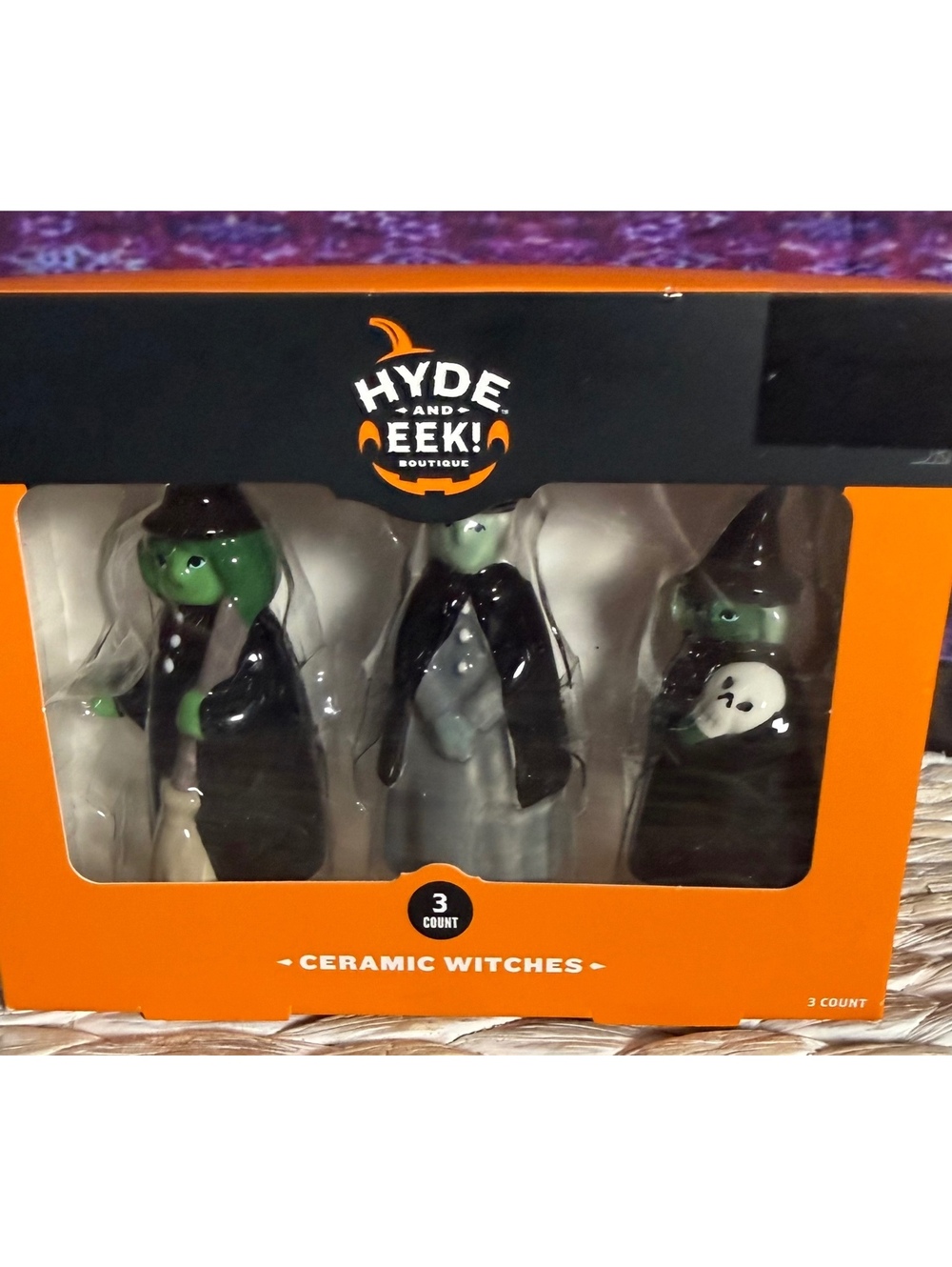 Hyde and Eek! Boutique Ceramic Witches Halloween Figurine Set of 3